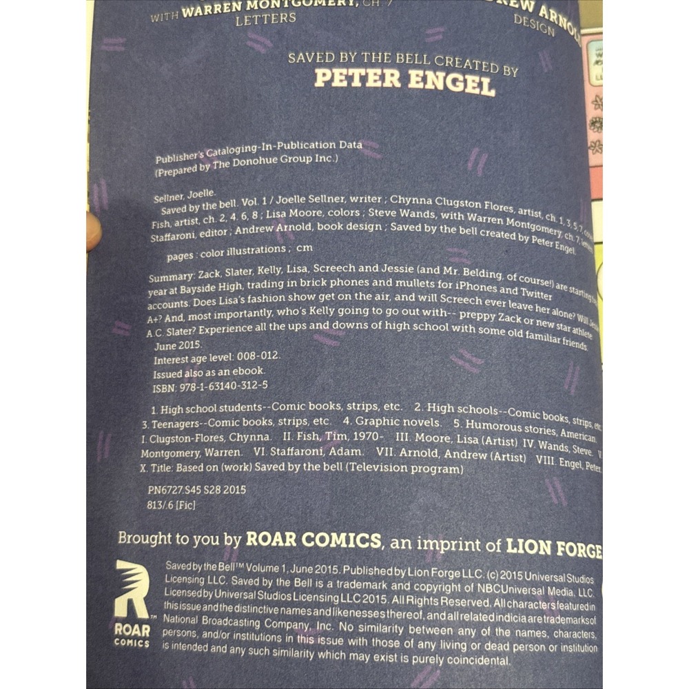 Saved by the Bell #1 Graphic Novel 2015 IDW Roar Comics 1st Printing - Picture 6 of 14